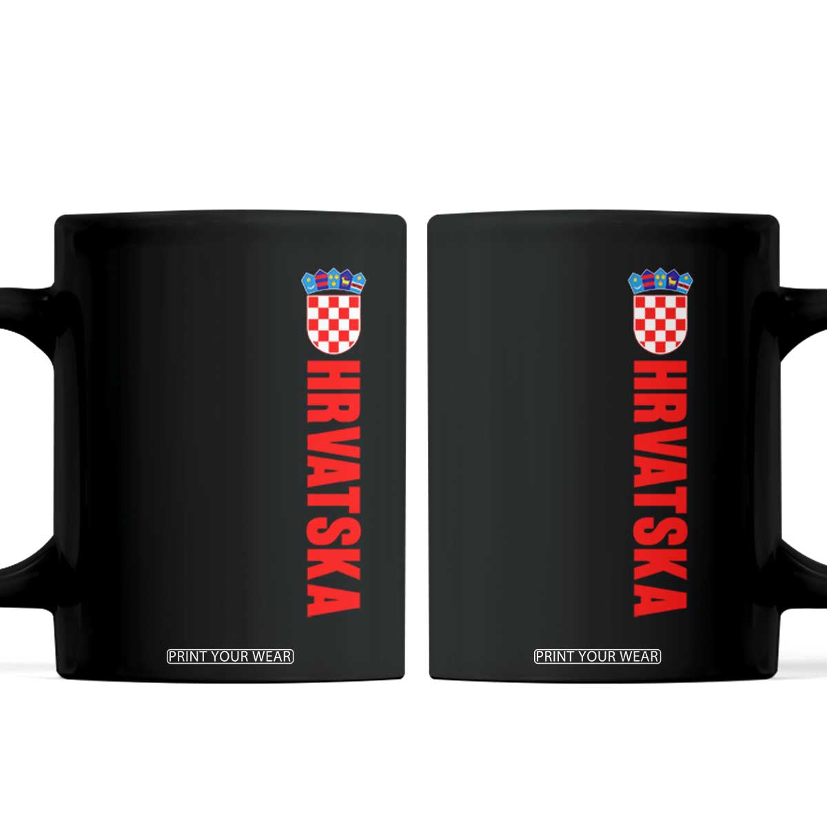 Hrvatska Coffee Mug Vintage Croatia Zagreb Croatian TS10 Black Print Your Wear