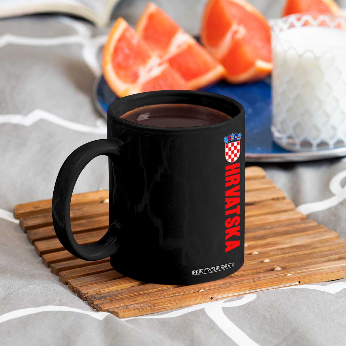 Hrvatska Coffee Mug Vintage Croatia Zagreb Croatian TS10 Print Your Wear