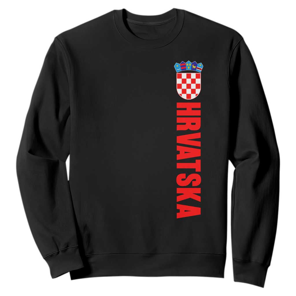 Hrvatska Sweatshirt Vintage Croatia Zagreb Croatian TS10 Black Print Your Wear