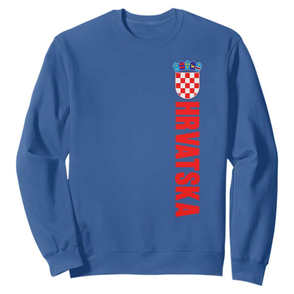 Hrvatska Sweatshirt Vintage Croatia Zagreb Croatian TS10 Royal Blue Print Your Wear