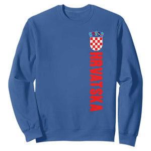Hrvatska Sweatshirt Vintage Croatia Zagreb Croatian TS10 Royal Blue Print Your Wear