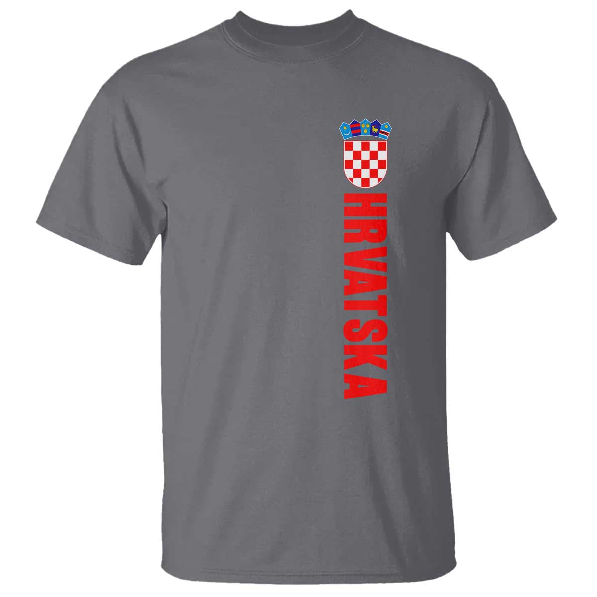 Hrvatska T Shirt Vintage Croatia Zagreb Croatian TS10 Charcoal Print Your Wear