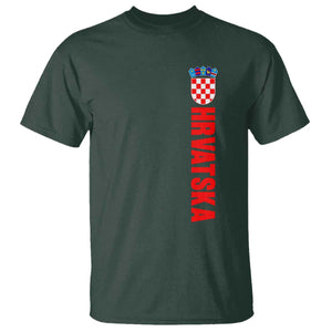 Hrvatska T Shirt Vintage Croatia Zagreb Croatian TS10 Dark Forest Green Print Your Wear