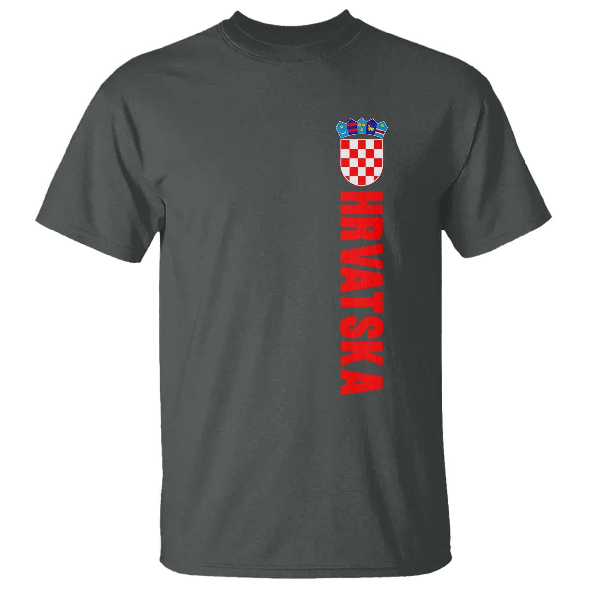 Hrvatska T Shirt Vintage Croatia Zagreb Croatian TS10 Dark Heather Print Your Wear