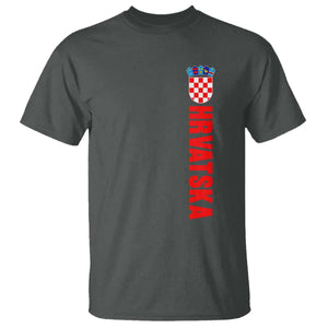 Hrvatska T Shirt Vintage Croatia Zagreb Croatian TS10 Dark Heather Print Your Wear