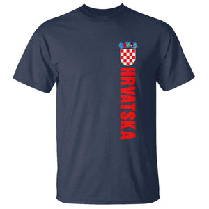 Hrvatska T Shirt Vintage Croatia Zagreb Croatian TS10 Navy Print Your Wear
