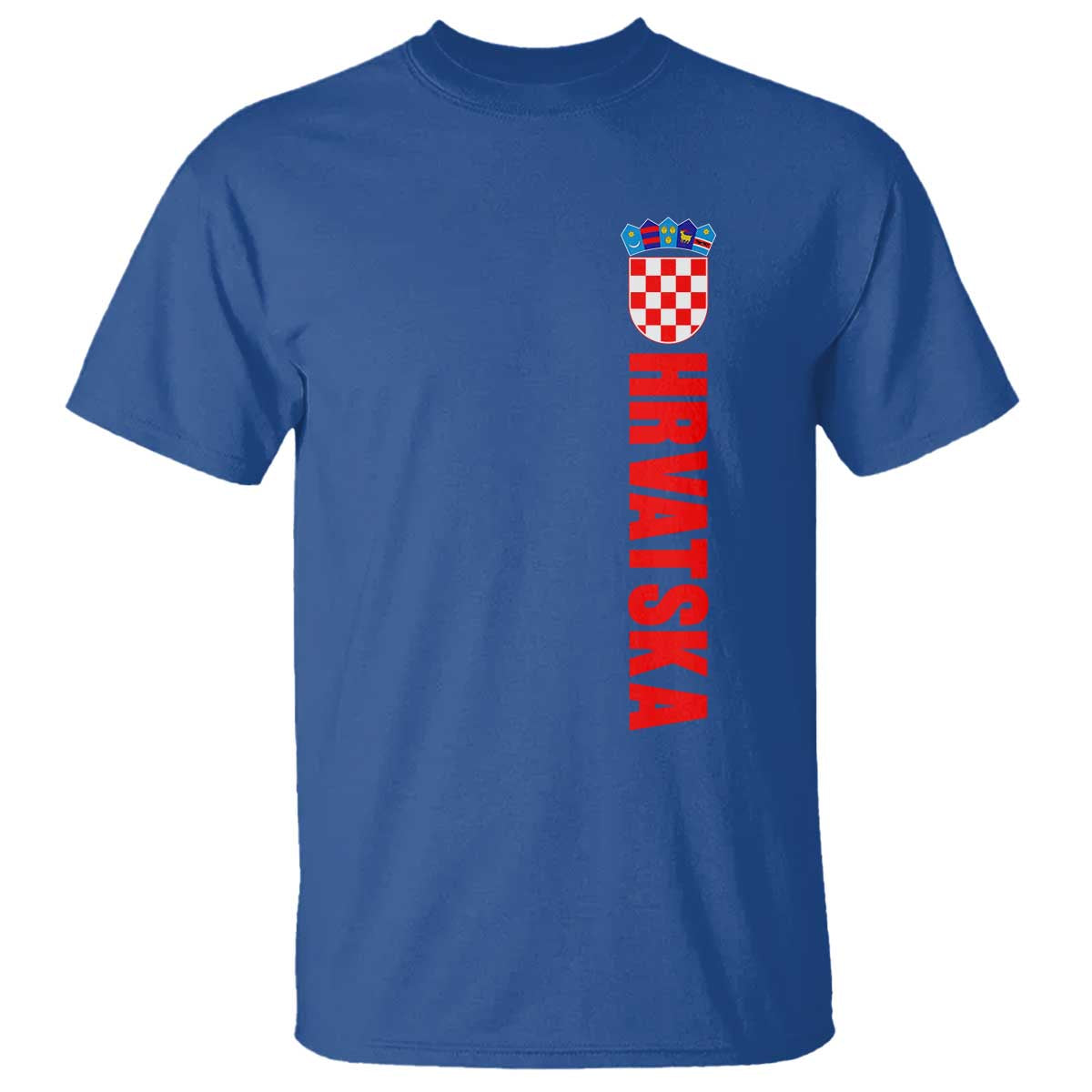 Hrvatska T Shirt Vintage Croatia Zagreb Croatian TS10 Royal Blue Print Your Wear