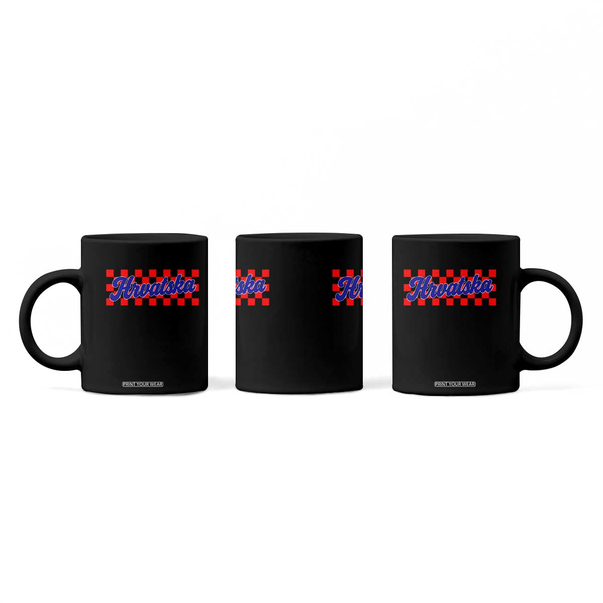 Hrvatska Coffee Mug Checkered Retro Croatia Zagreb Croatian TS10 Print Your Wear