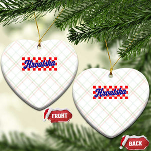 Hrvatska Ceramic Ornament Checkered Retro Croatia Zagreb Croatian TS10 Print Your Wear