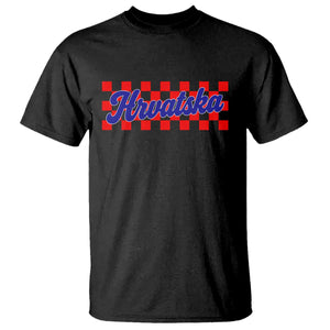 Hrvatska T Shirt Checkered Retro Croatia Zagreb Croatian TS10 Black Print Your Wear