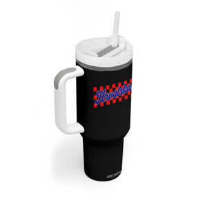 Hrvatska Tumbler With Handle Checkered Retro Croatia Zagreb Croatian TS10 Print Your Wear