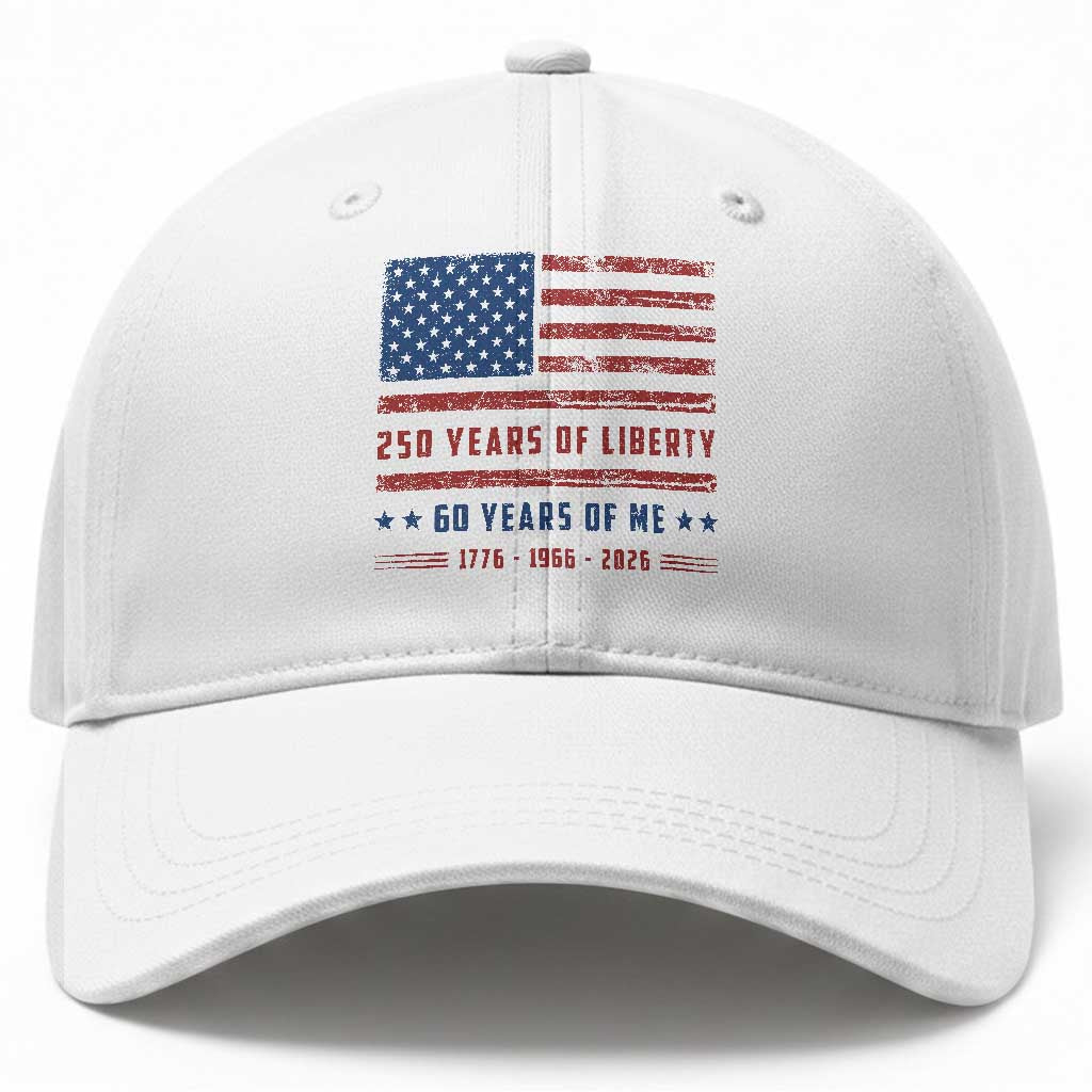 Patriotic 60th Birthday USA 250th Anniversary Baseball Cap 250 Years of Liberty 1966 60 Year Old Gift TS10 Print Your Wear