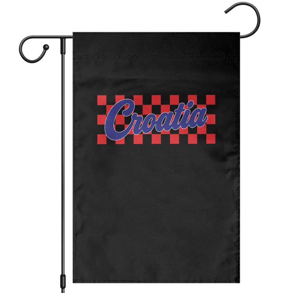 Croatia Garden Flag Checkered Retro Hrvatska Zagreb Croatian TS10 Black Print Your Wear