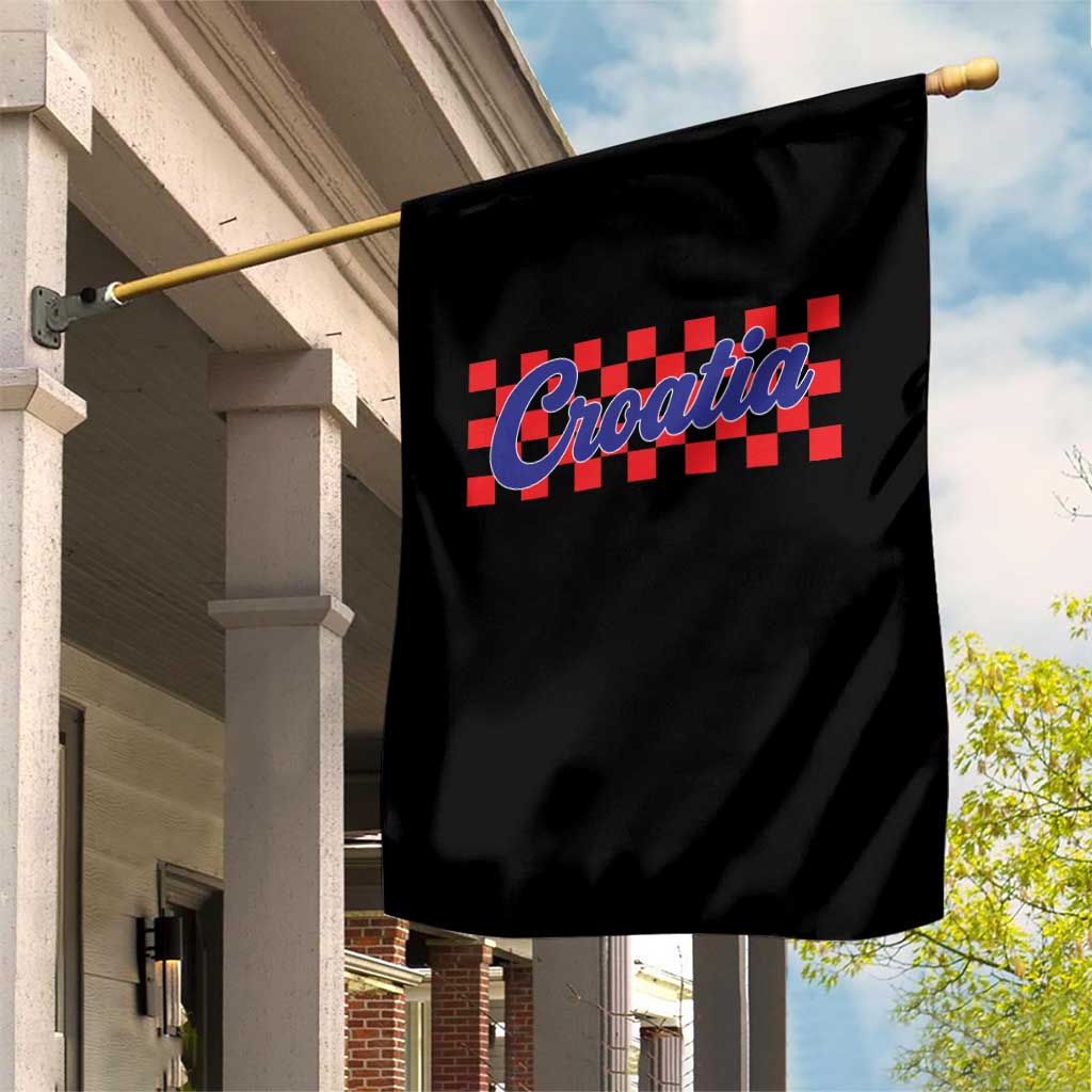 Croatia Garden Flag Checkered Retro Hrvatska Zagreb Croatian TS10 Print Your Wear