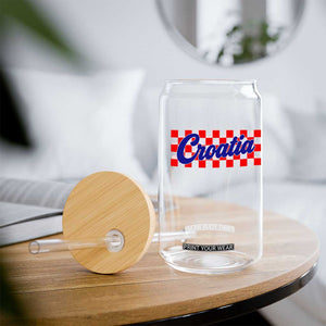 Croatia Glass Can Checkered Retro Hrvatska Zagreb Croatian TS10 Print Your Wear