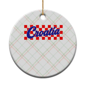 Croatia Ceramic Ornament Checkered Retro Hrvatska Zagreb Croatian TS10 1pc Christmas Plaid Print Your Wear