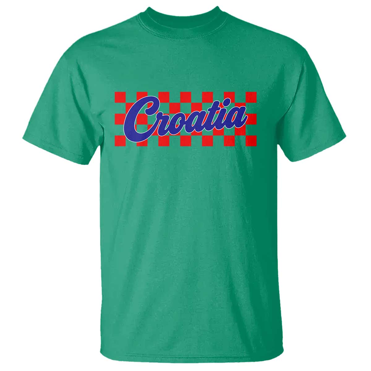 Croatia T Shirt Checkered Retro Hrvatska Zagreb Croatian TS10 Irish Green Print Your Wear
