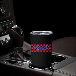 Croatia Tumbler Cup Checkered Retro Hrvatska Zagreb Croatian TS10 Print Your Wear