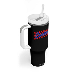 Croatia Tumbler With Handle Checkered Retro Hrvatska Zagreb Croatian TS10 Print Your Wear
