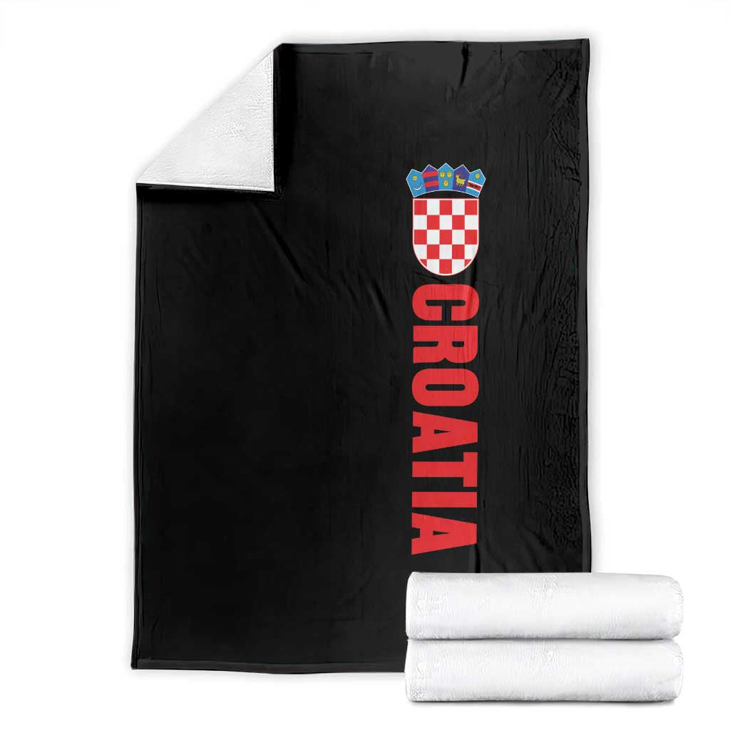 Croatia Throw Blanket Vintage Hrvatska Zagreb Croatian TS10 Black Print Your Wear
