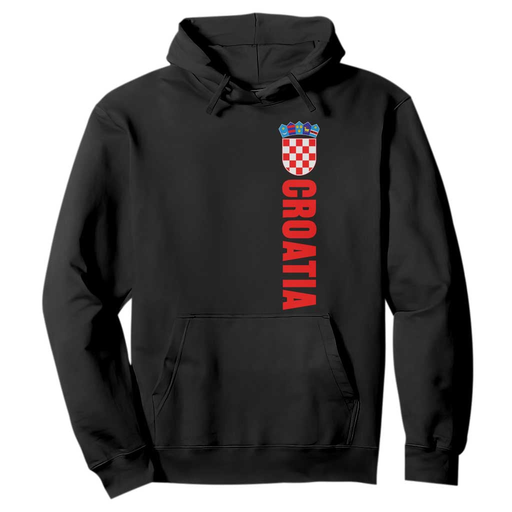 Croatia Hoodie Vintage Hrvatska Zagreb Croatian TS10 Black Print Your Wear