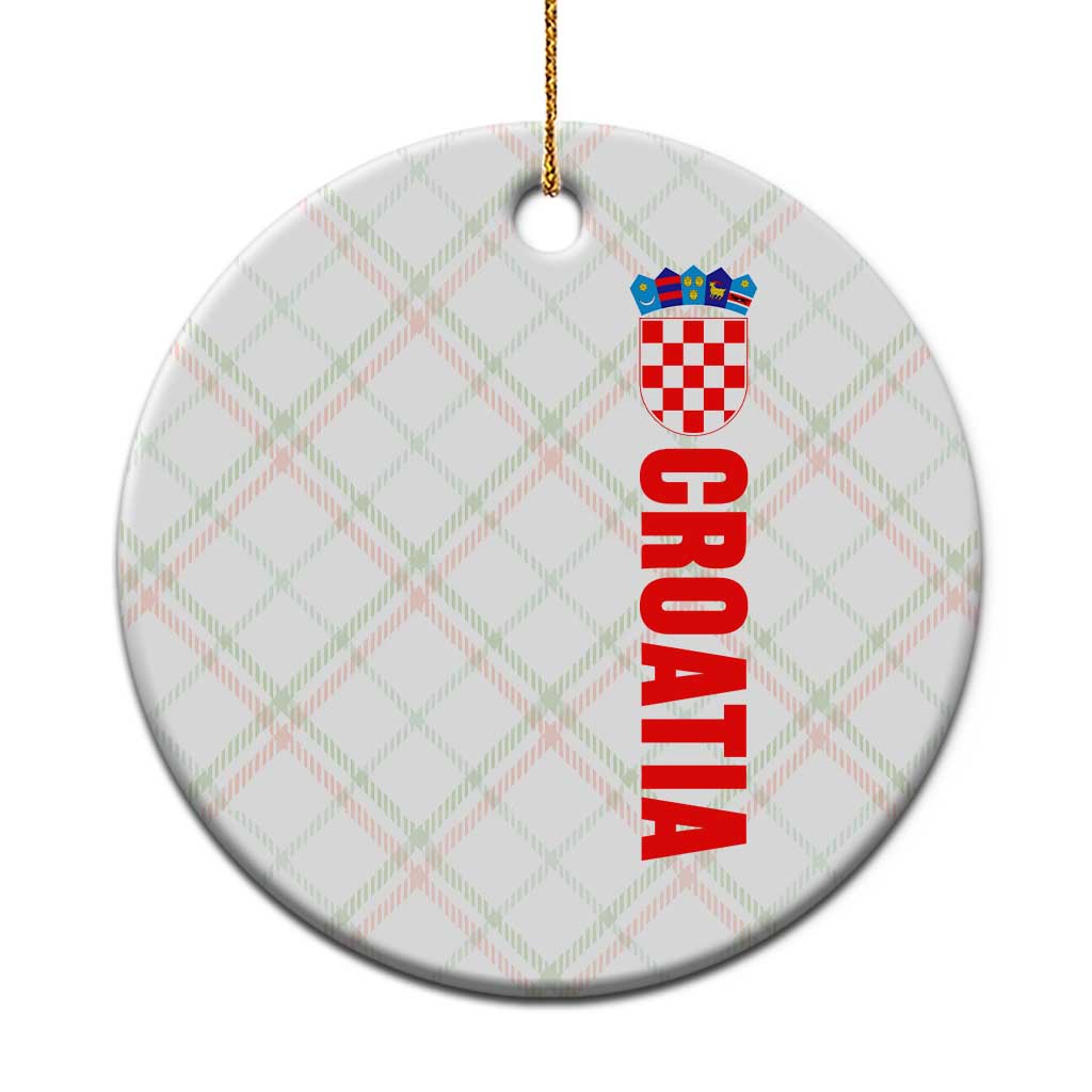 Croatia Ceramic Ornament Vintage Hrvatska Zagreb Croatian TS10 1pc Christmas Plaid Print Your Wear