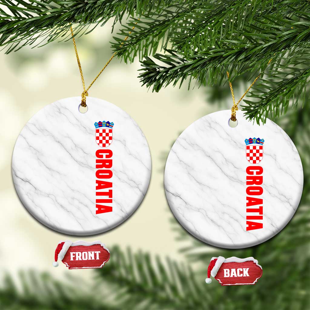 Croatia Ceramic Ornament Vintage Hrvatska Zagreb Croatian TS10 1pc White Marble Print Your Wear