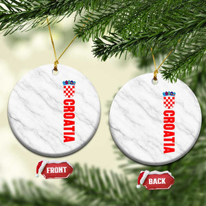 Croatia Ceramic Ornament Vintage Hrvatska Zagreb Croatian TS10 1pc White Marble Print Your Wear