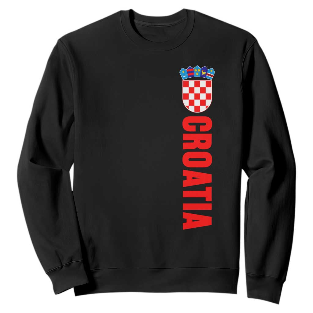 Croatia Sweatshirt Vintage Hrvatska Zagreb Croatian TS10 Black Print Your Wear