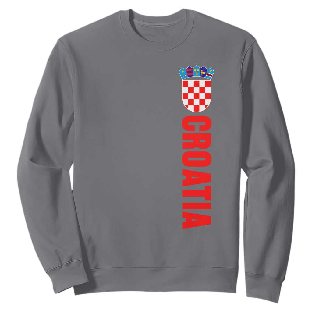 Croatia Sweatshirt Vintage Hrvatska Zagreb Croatian TS10 Charcoal Print Your Wear