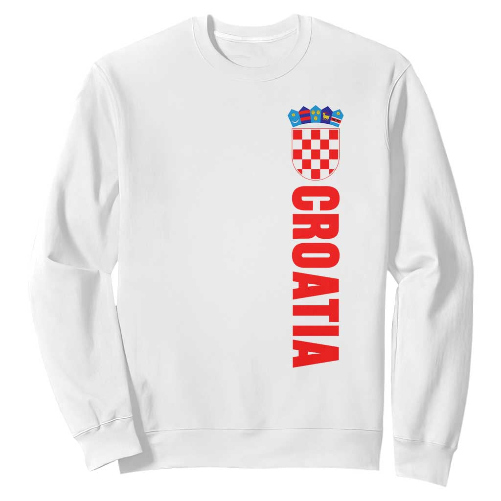 Croatia Sweatshirt Vintage Hrvatska Zagreb Croatian TS10 White Print Your Wear