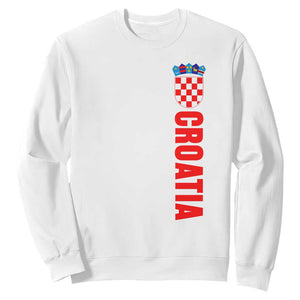 Croatia Sweatshirt Vintage Hrvatska Zagreb Croatian TS10 White Print Your Wear