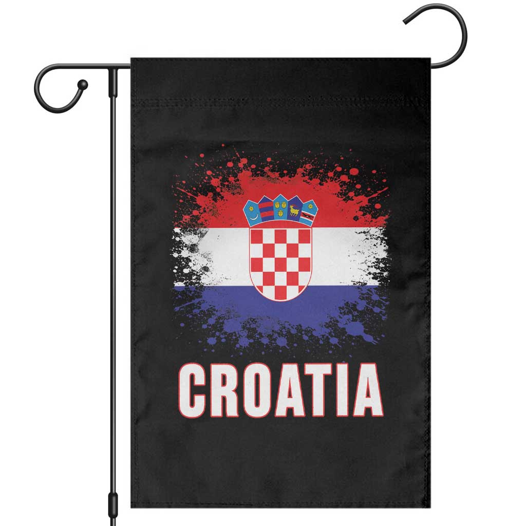 Croatia Garden Flag Retro Vintage Watercolors Sport Hrvatska Flag Croatian TS10 Black Print Your Wear