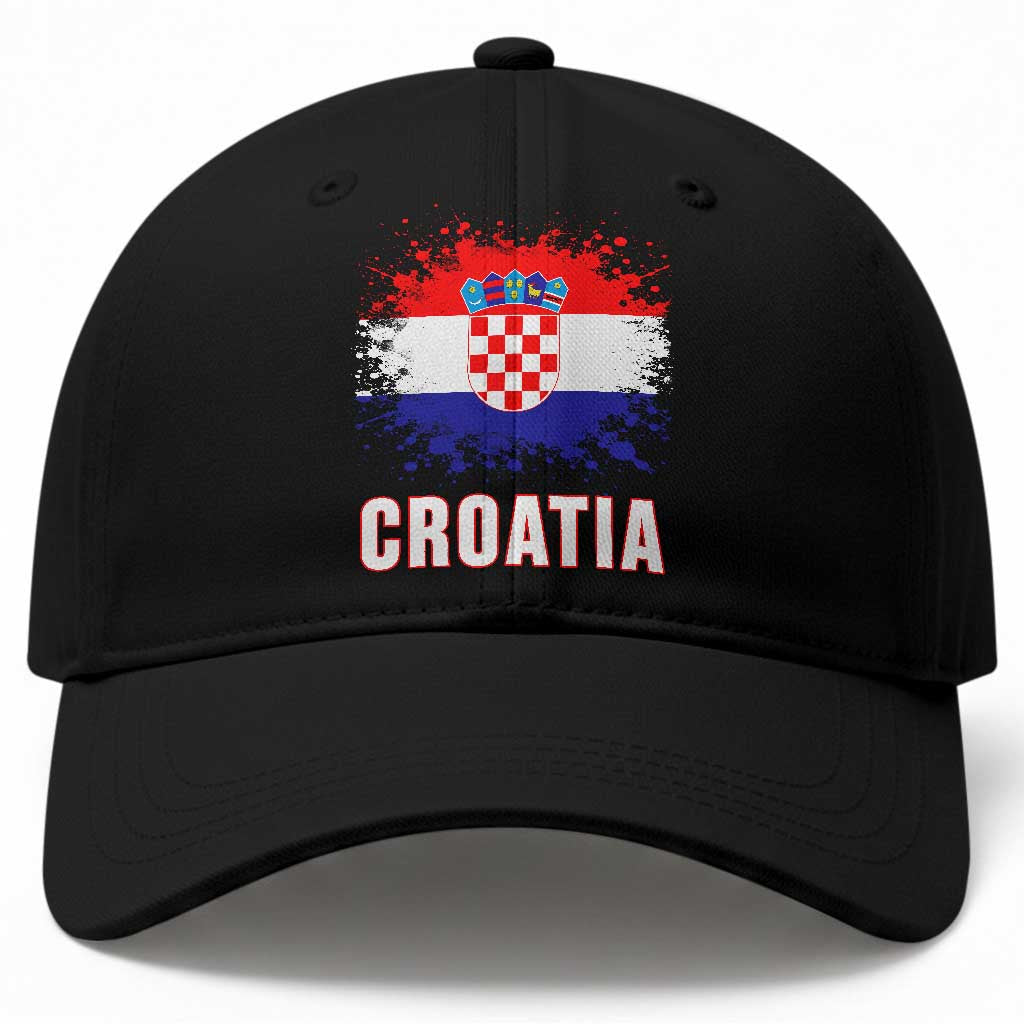 Croatia Baseball Cap Retro Vintage Watercolors Sport Hrvatska Flag Croatian TS10 Print Your Wear