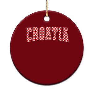 Vintage Croatia Ceramic Ornament Retro Varsity Hrvatska Flag Zagreb Croatian TS10 1pc Red Print Your Wear