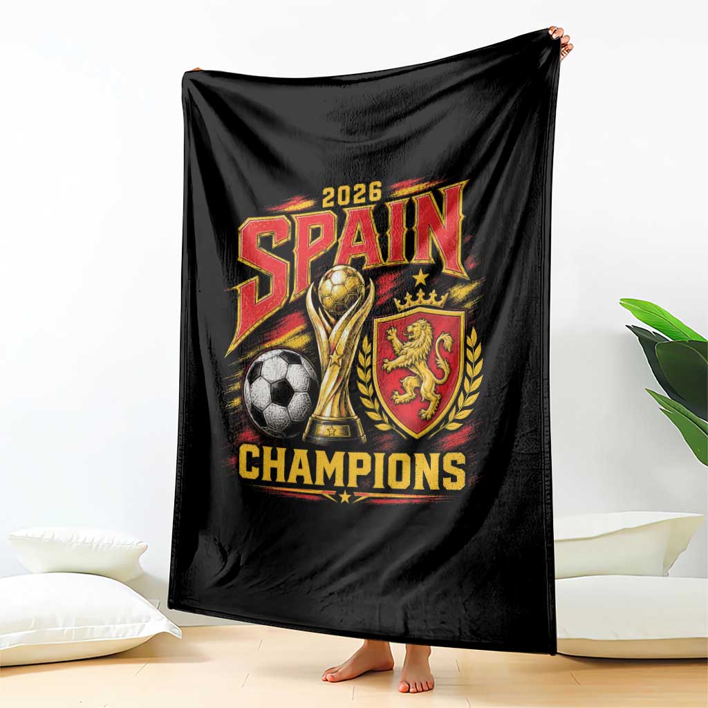 Spain Champions 2026 Throw Blanket Spanish Soccer Fan Graphic TS10 Print Your Wear