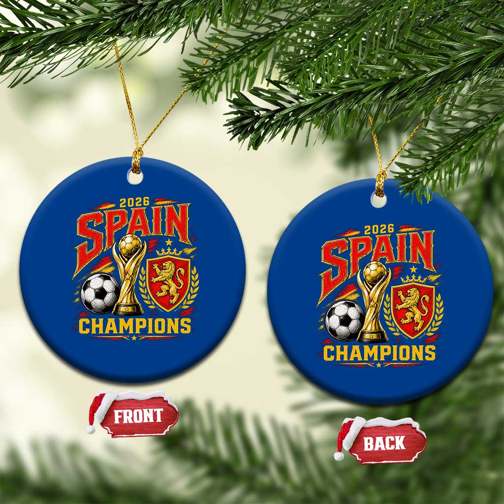 Spain Champions 2026 Ceramic Ornament Spanish Soccer Fan Graphic TS10 1pc Blue Print Your Wear
