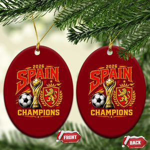 Spain Champions 2026 Ceramic Ornament Spanish Soccer Fan Graphic TS10 Print Your Wear