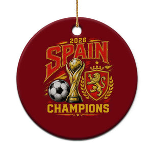Spain Champions 2026 Ceramic Ornament Spanish Soccer Fan Graphic TS10 1pc Red Print Your Wear