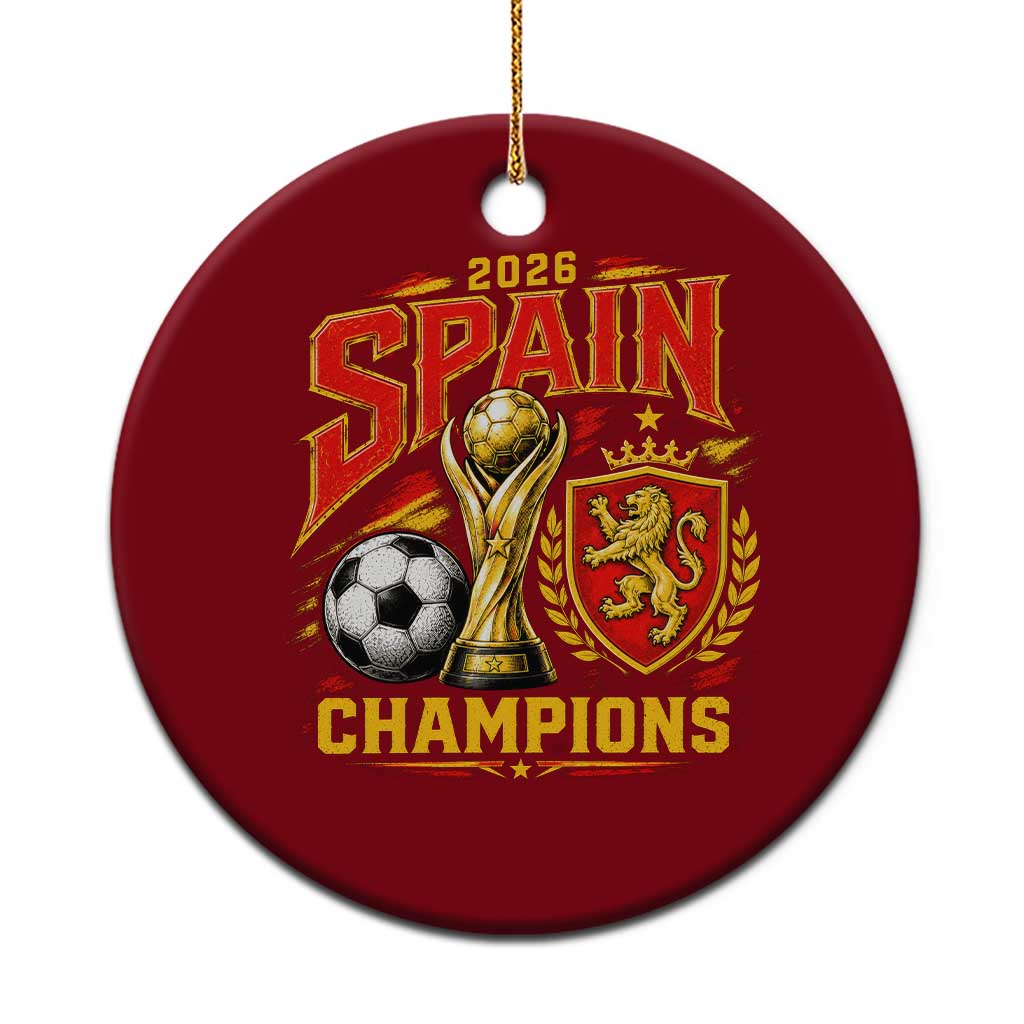 Spain Champions 2026 Ceramic Ornament Spanish Soccer Fan Graphic TS10 1pc Red Print Your Wear