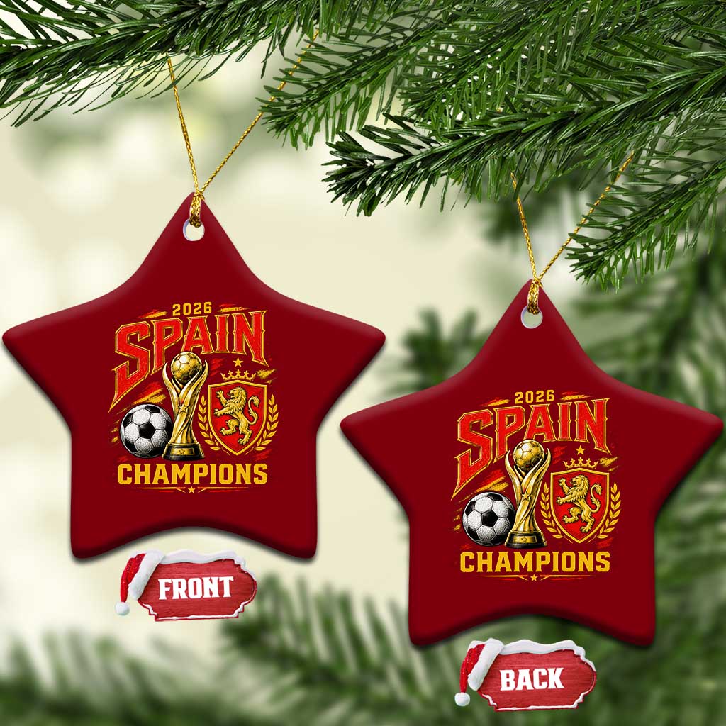 Spain Champions 2026 Ceramic Ornament Spanish Soccer Fan Graphic TS10 Print Your Wear