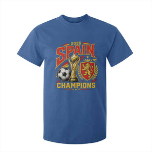Spain Champions 2026 T Shirt For Kid Spanish Soccer Fan Graphic TS10 Royal Blue Print Your Wear