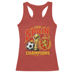 Spain Champions 2026 Racerback Tank Top Spanish Soccer Fan Graphic TS10 Red Print Your Wear