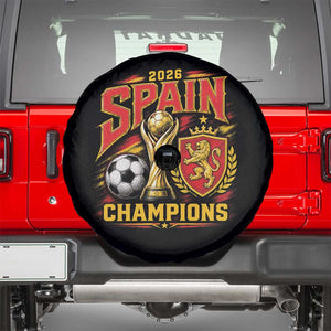 Spain Champions 2026 Spare Tire Cover Spanish Soccer Fan Graphic TS10 Black Print Your Wear
