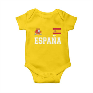 Spain Espana Baby Onesie Vintage Spanish Flag Royal Crest Graphic TS10 Daisy Print Your Wear