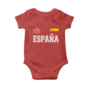 Spain Espana Baby Onesie Vintage Spanish Flag Royal Crest Graphic TS10 Red Print Your Wear