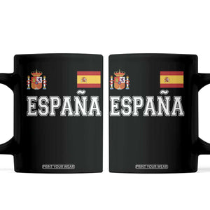Spain Espana Coffee Mug Vintage Spanish Flag Royal Crest Graphic TS10 Black Print Your Wear