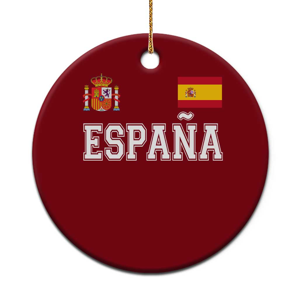 Spain Espana Ceramic Ornament Vintage Spanish Flag Royal Crest Graphic TS10 1pc Red Print Your Wear