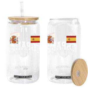 Spain Espana Glass Can Vintage Spanish Flag Royal Crest Graphic TS10 Print Your Wear
