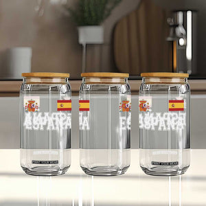 Spain Espana Glass Can Vintage Spanish Flag Royal Crest Graphic TS10 Print Your Wear